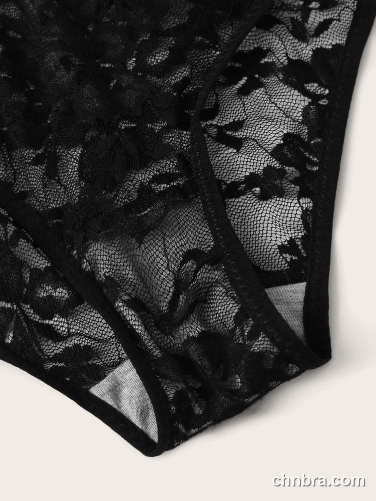 Wholesale Women's Black Sheer Floral Lace Bikini Panties 3-Pack – Direct Factory 3