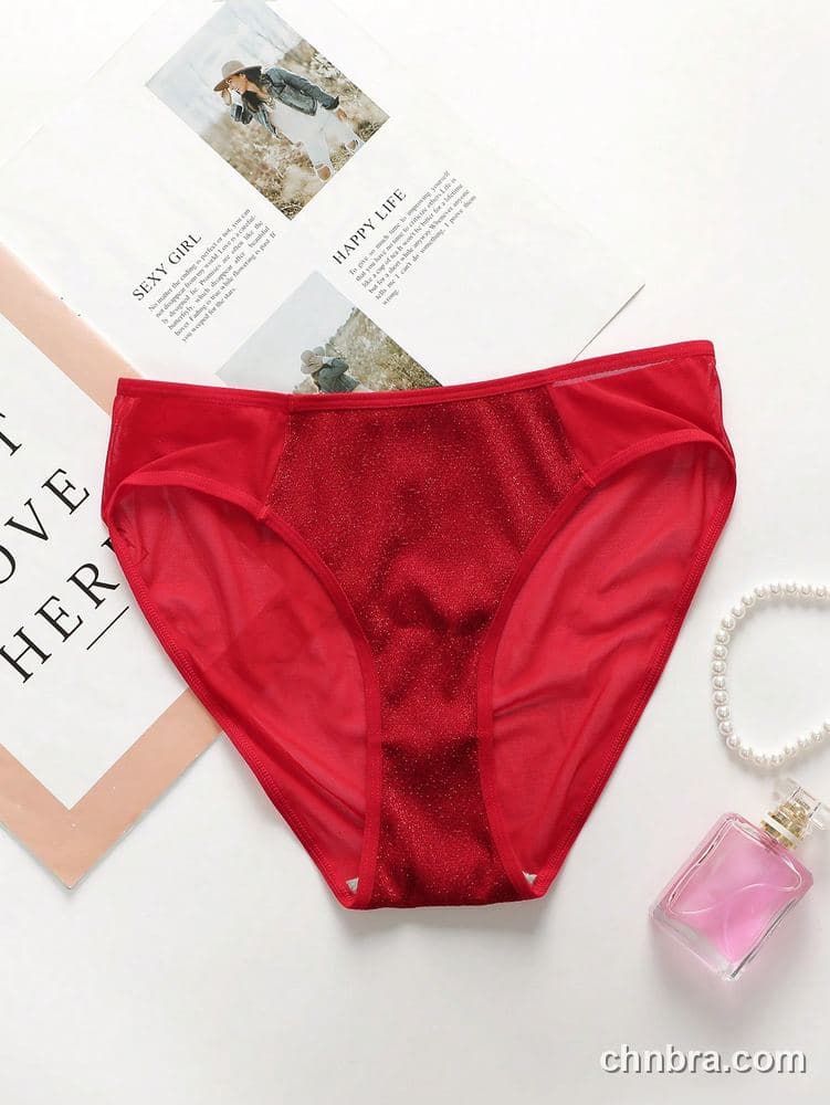 Women's Red Sheer Mesh Bikini Panties – Wholesale Panties Manufacturing Factory