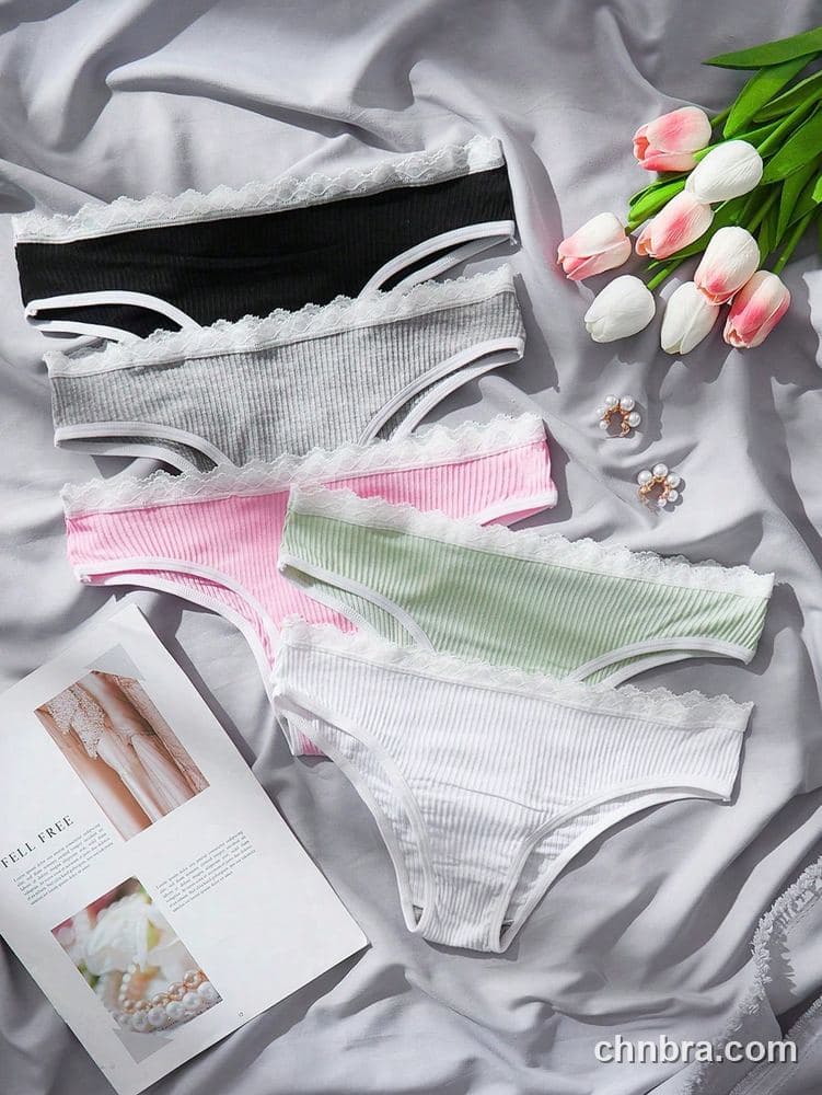 Ribbed Cotton Bikini Panties 5-Pack – Factory Wholesale, Everyday Wear