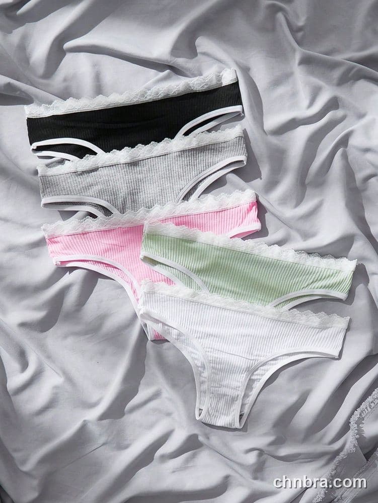 Ribbed Cotton Bikini Panties 5-Pack – Factory Wholesale, Everyday Wear 5