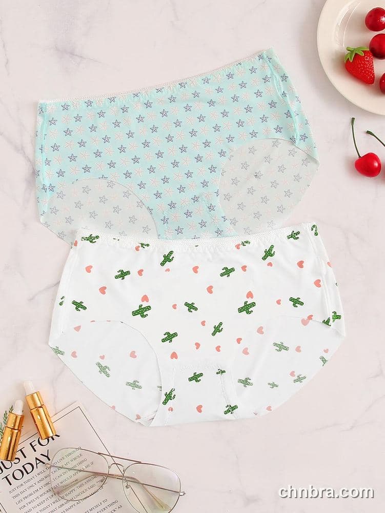 Wholesale Women's Seamless Printed Mid-Rise Briefs 2-Pack – Direct Factory 11