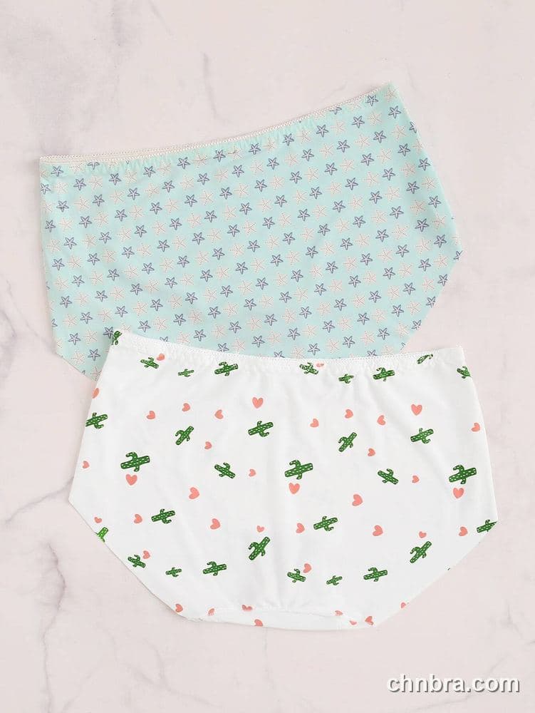 Wholesale Women's Seamless Printed Mid-Rise Briefs 2-Pack – Direct Factory 12