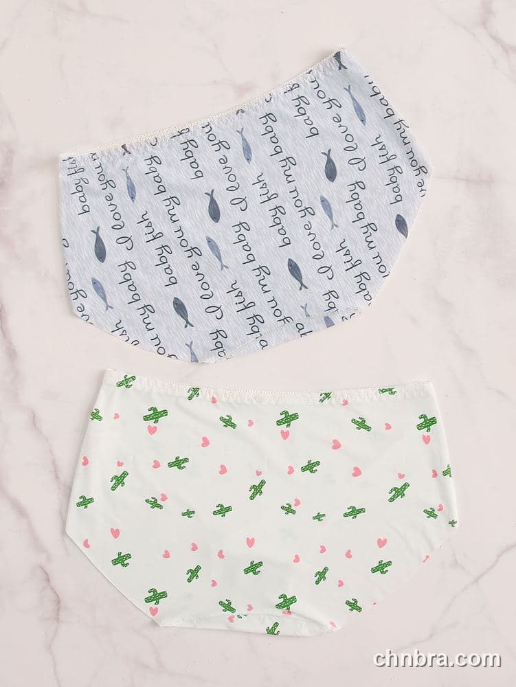 Wholesale Women's Seamless Printed Mid-Rise Briefs 2-Pack – Direct Factory 2