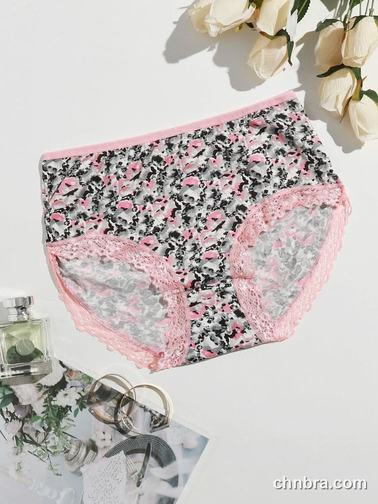 Pink Printed Mesh Briefs – Bulk Wholesale, Lingerie Supplier 11