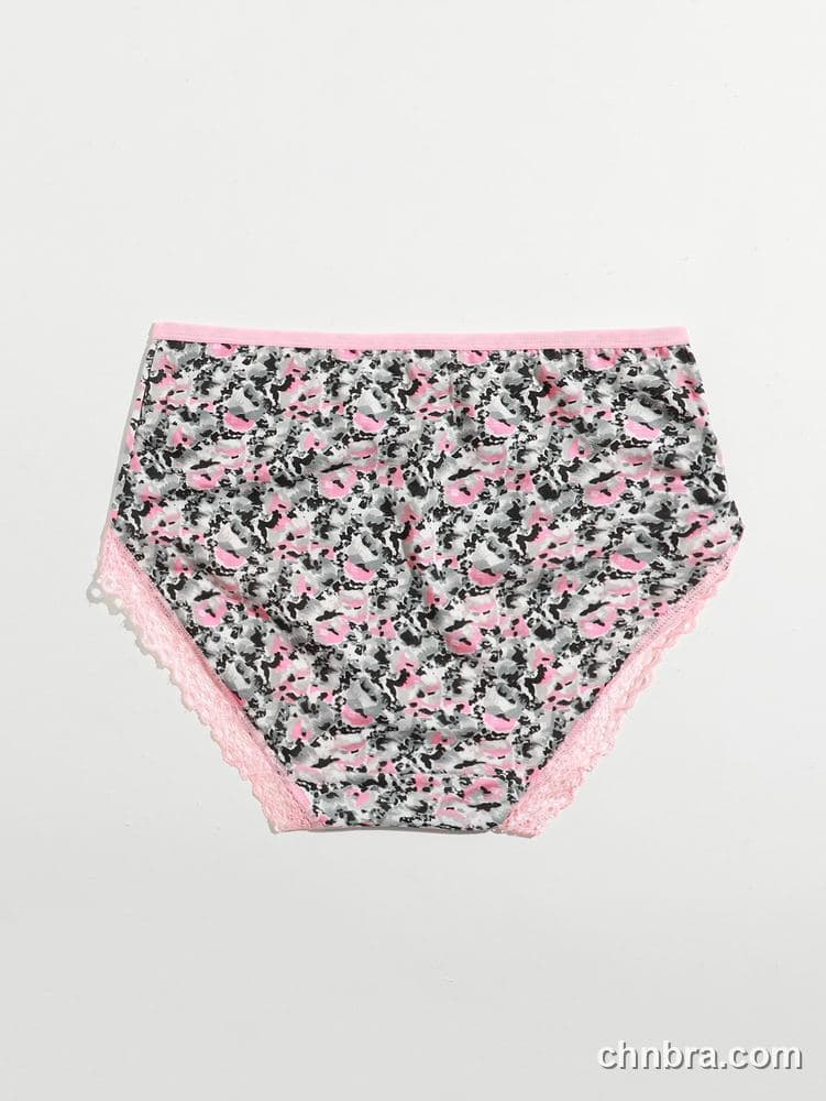 Pink Printed Mesh Briefs – Bulk Wholesale, Lingerie Supplier 12