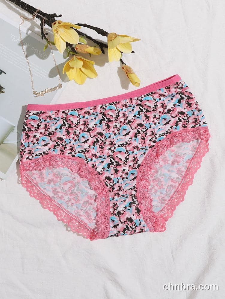 Pink Printed Mesh Briefs – Bulk Wholesale, Lingerie Supplier 16
