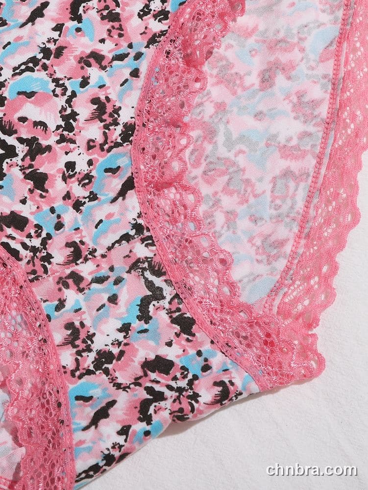 Pink Printed Mesh Briefs – Bulk Wholesale, Lingerie Supplier 19