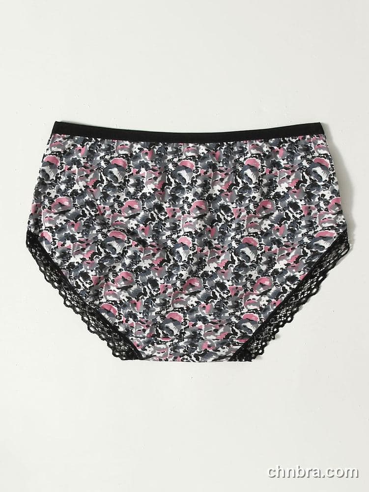 Pink Printed Mesh Briefs – Bulk Wholesale, Lingerie Supplier 2