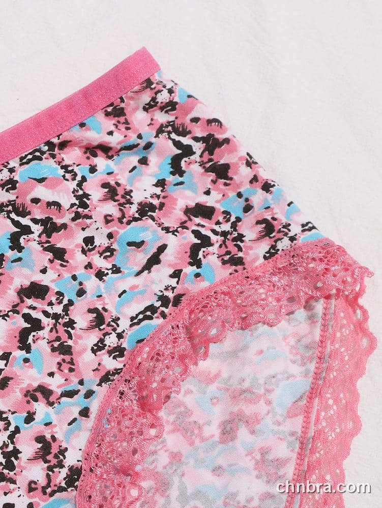 Pink Printed Mesh Briefs – Bulk Wholesale, Lingerie Supplier 20