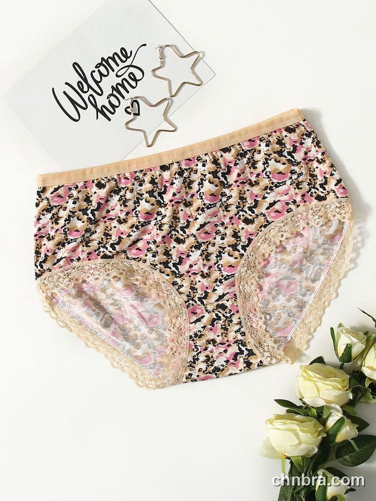 Pink Printed Mesh Briefs – Bulk Wholesale, Lingerie Supplier 21