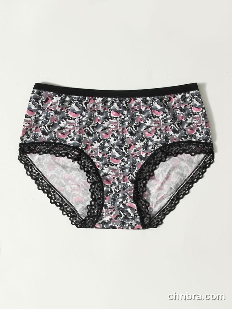 Pink Printed Mesh Briefs – Bulk Wholesale, Lingerie Supplier 4