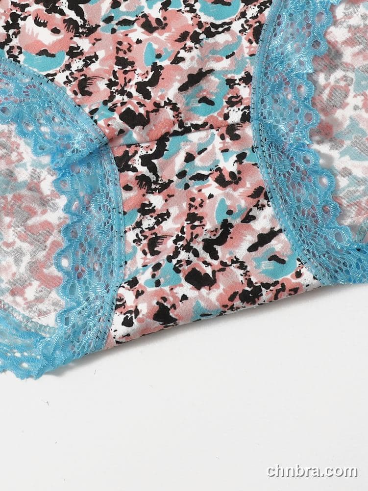 Pink Printed Mesh Briefs – Bulk Wholesale, Lingerie Supplier 9