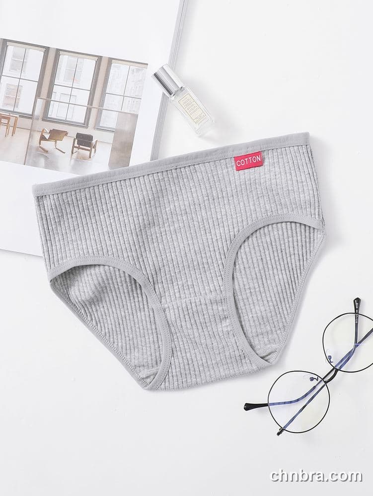 Women's Cream Ribbed Cotton Briefs – Wholesale Panties Manufacturing Factory 11