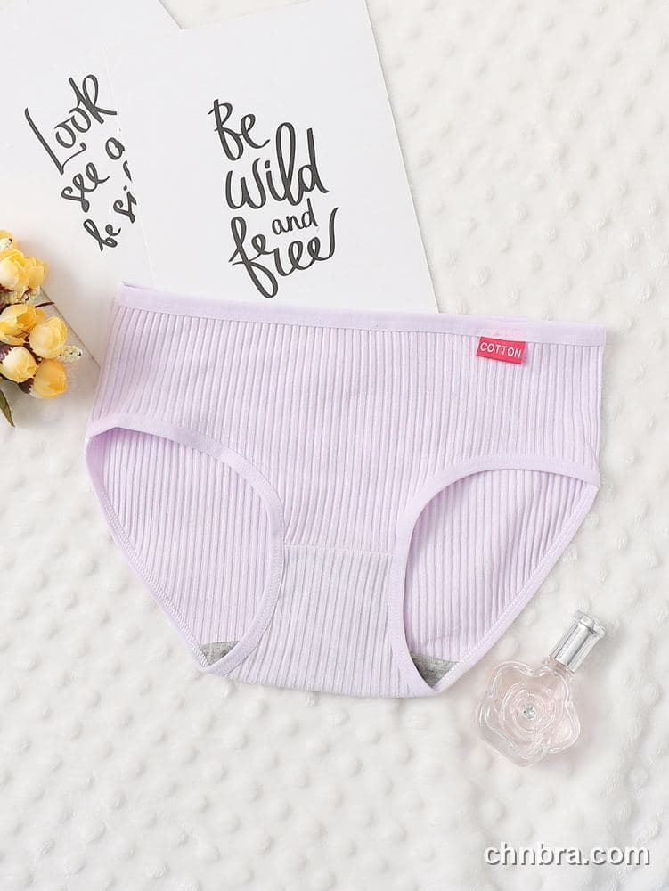 Women's Cream Ribbed Cotton Briefs – Wholesale Panties Manufacturing Factory 26