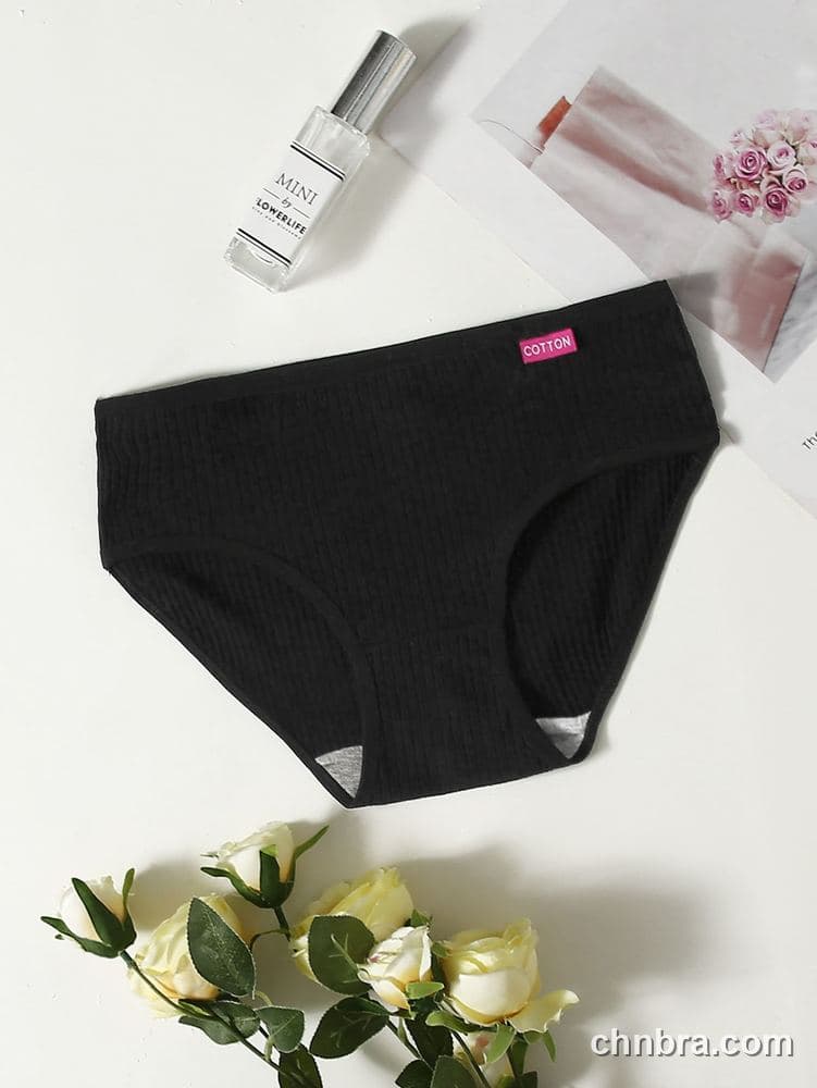 Women's Cream Ribbed Cotton Briefs – Wholesale Panties Manufacturing Factory 6