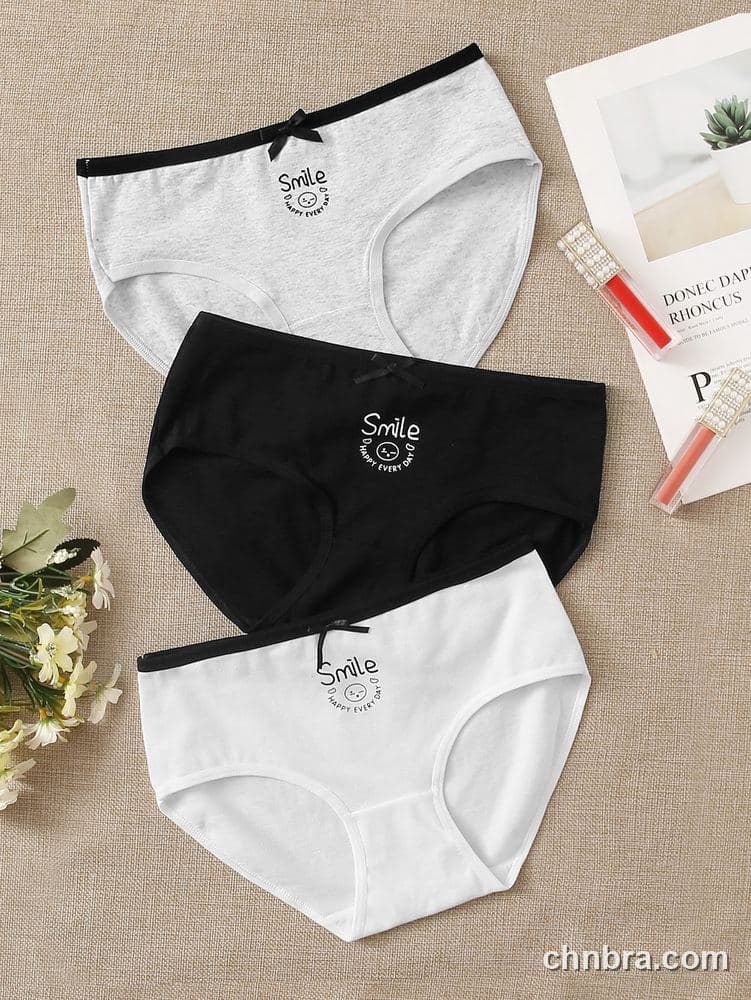 Custom Gray Cotton Briefs 3-Pack – Wholesale Direct from Factory