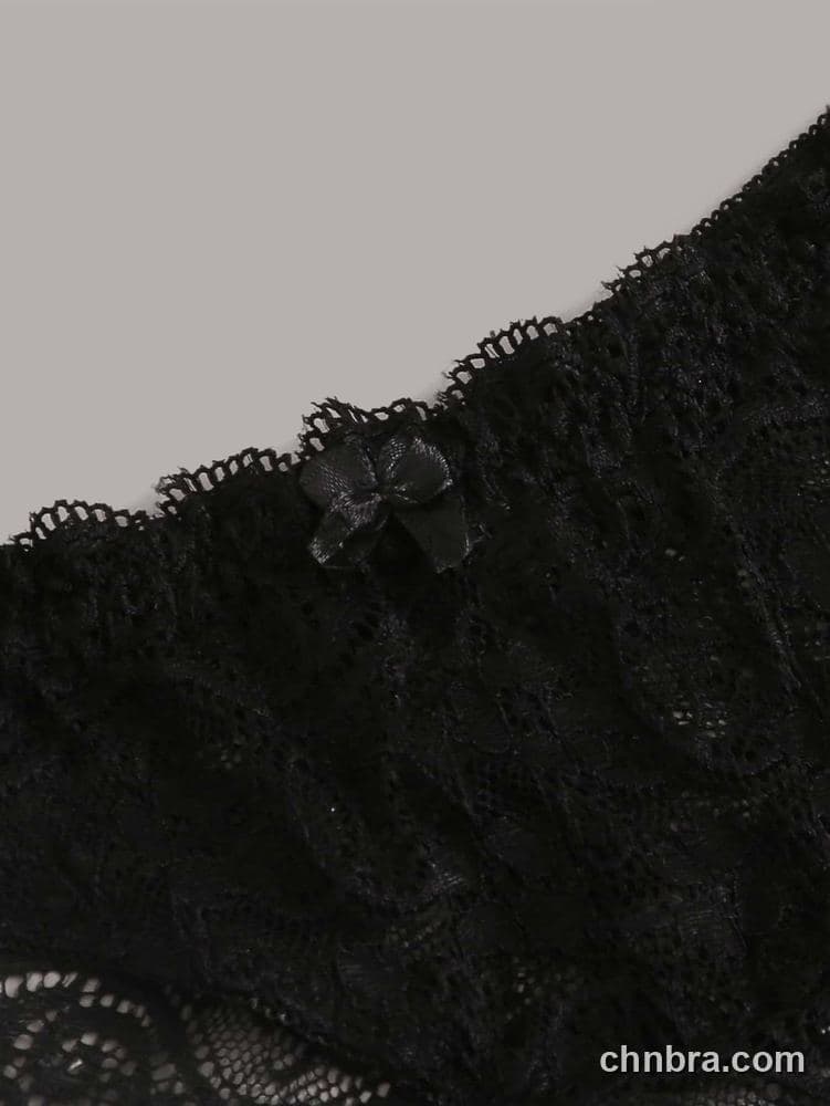 Wholesale Women's Black Floral Lace Cheeky Panties 3-Pack – Direct Factory 5
