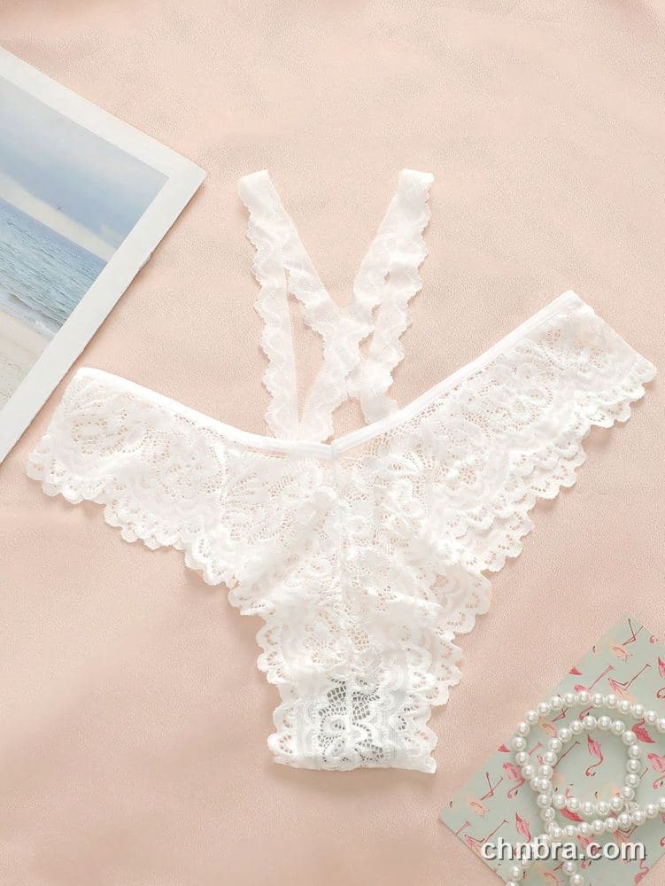 Women's White Scallop Lace Cheeky Panties – Wholesale Panties Manufacturing Factory