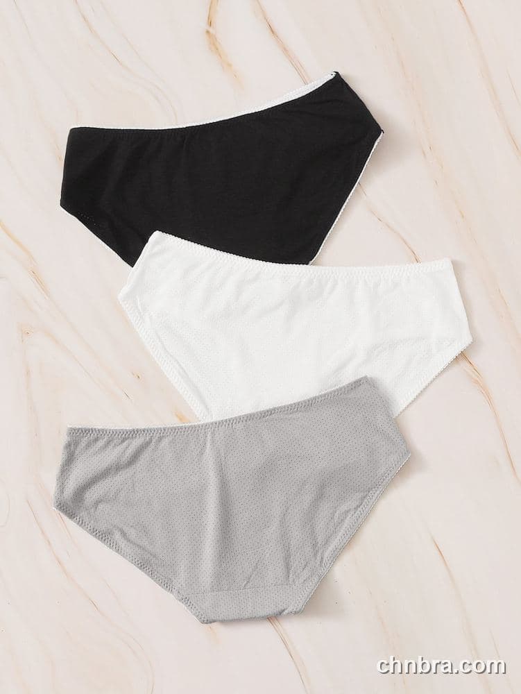 Custom Black Cotton Hipster Panties 3-Pack – Wholesale Direct from Factory 2