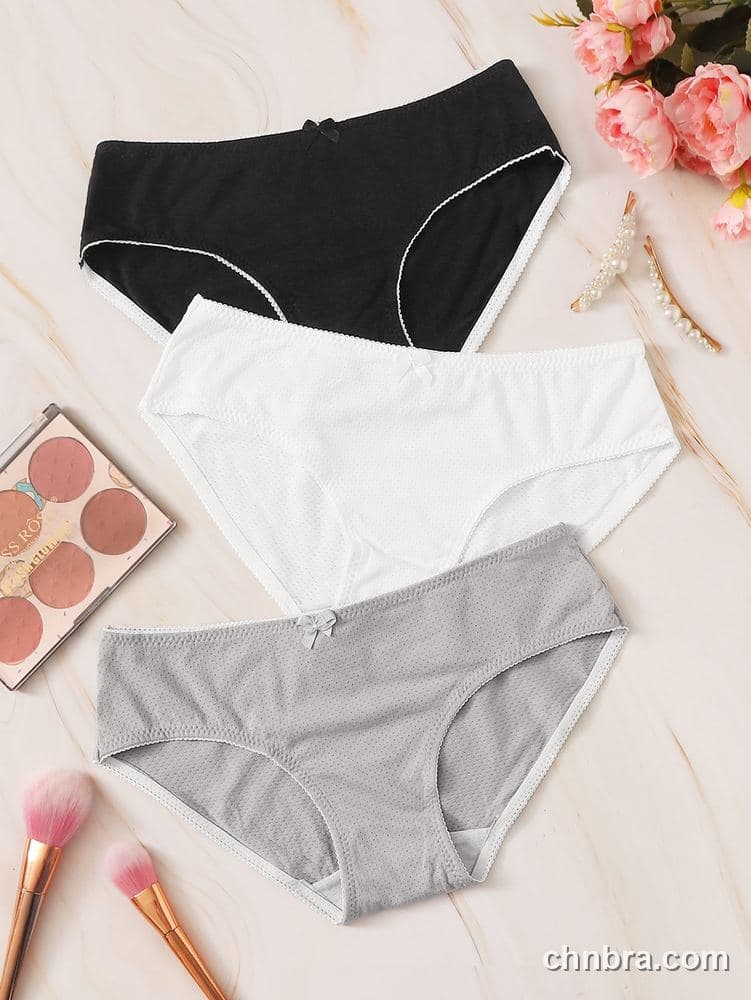 Custom Black Cotton Hipster Panties 3-Pack – Wholesale Direct from Factory 3
