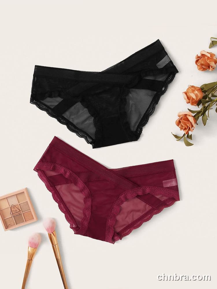 Women's Black Sheer Mesh Hipster Panties 2-Pack – OEM / ODM Underwear Manufacturer