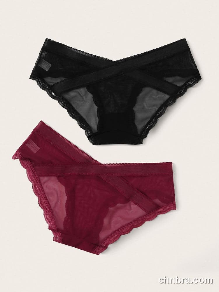 Women's Black Sheer Mesh Hipster Panties 2-Pack – OEM / ODM Underwear Manufacturer 2