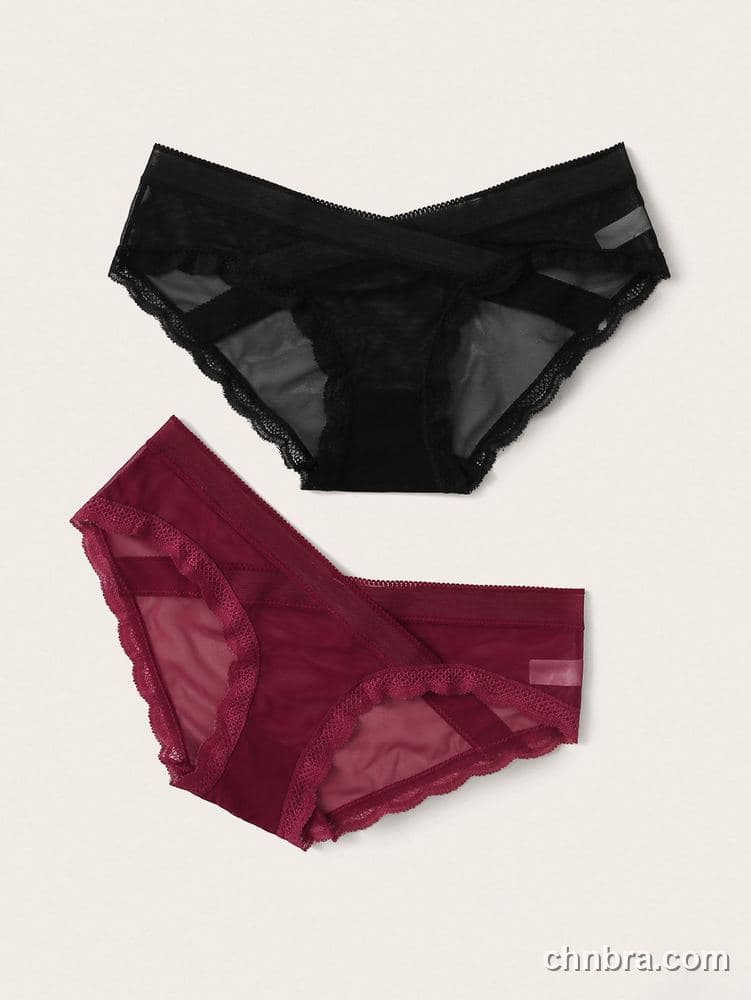 Women's Black Sheer Mesh Hipster Panties 2-Pack – OEM / ODM Underwear Manufacturer 3