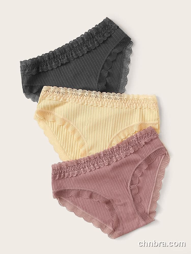 Charcoal Ribbed Cotton Hipster Panties 3-Pack – Factory Wholesale, Everyday Wear 3