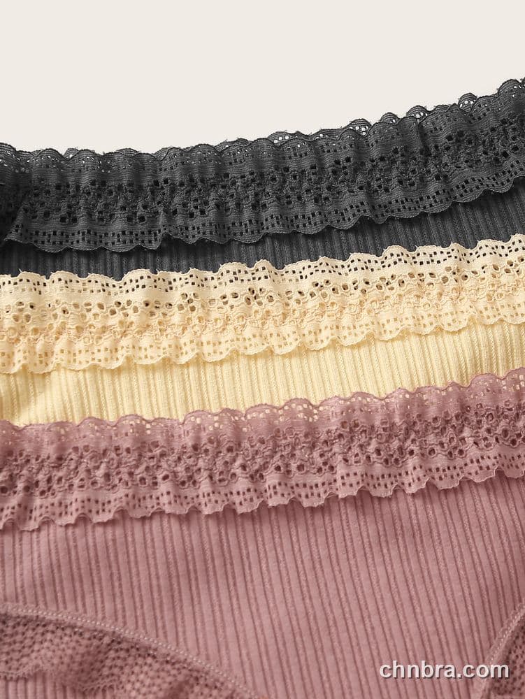Charcoal Ribbed Cotton Hipster Panties 3-Pack – Factory Wholesale, Everyday Wear 4