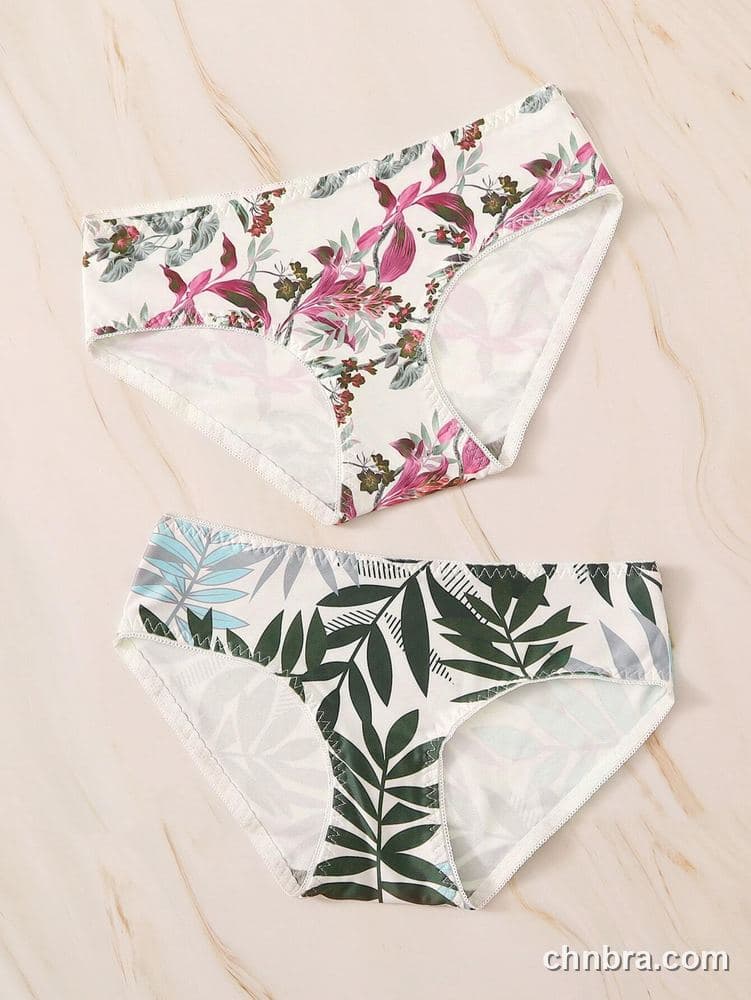 Women's White Printed Hipster Panties 2-Pack – Wholesale Panties Manufacturing Factory 3