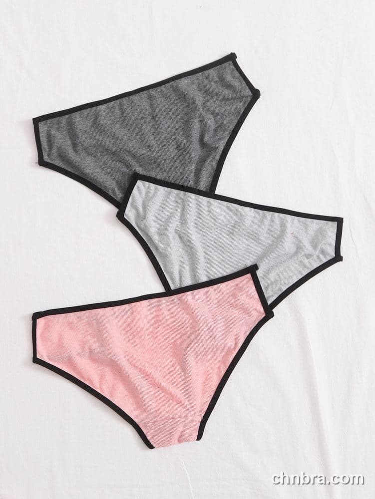Wholesale Women's Gray Ribbed Hipster Panties 3-Pack – Direct Factory 2