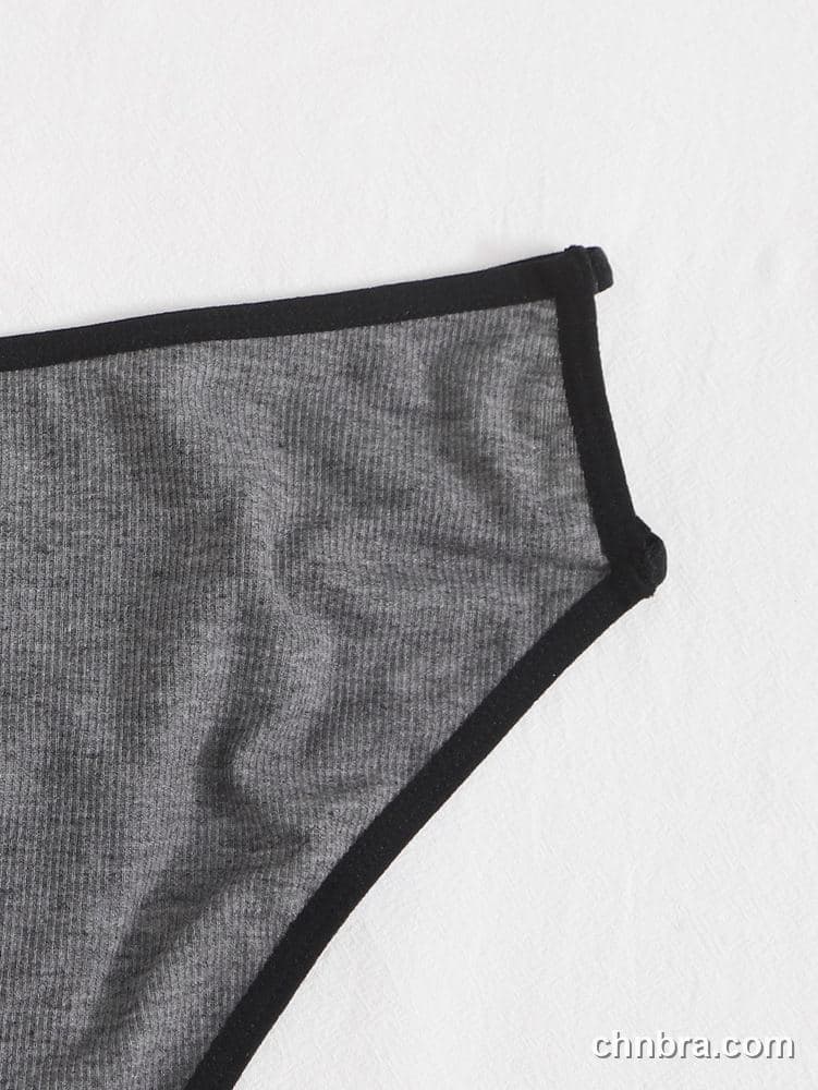 Wholesale Women's Gray Ribbed Hipster Panties 3-Pack – Direct Factory 3