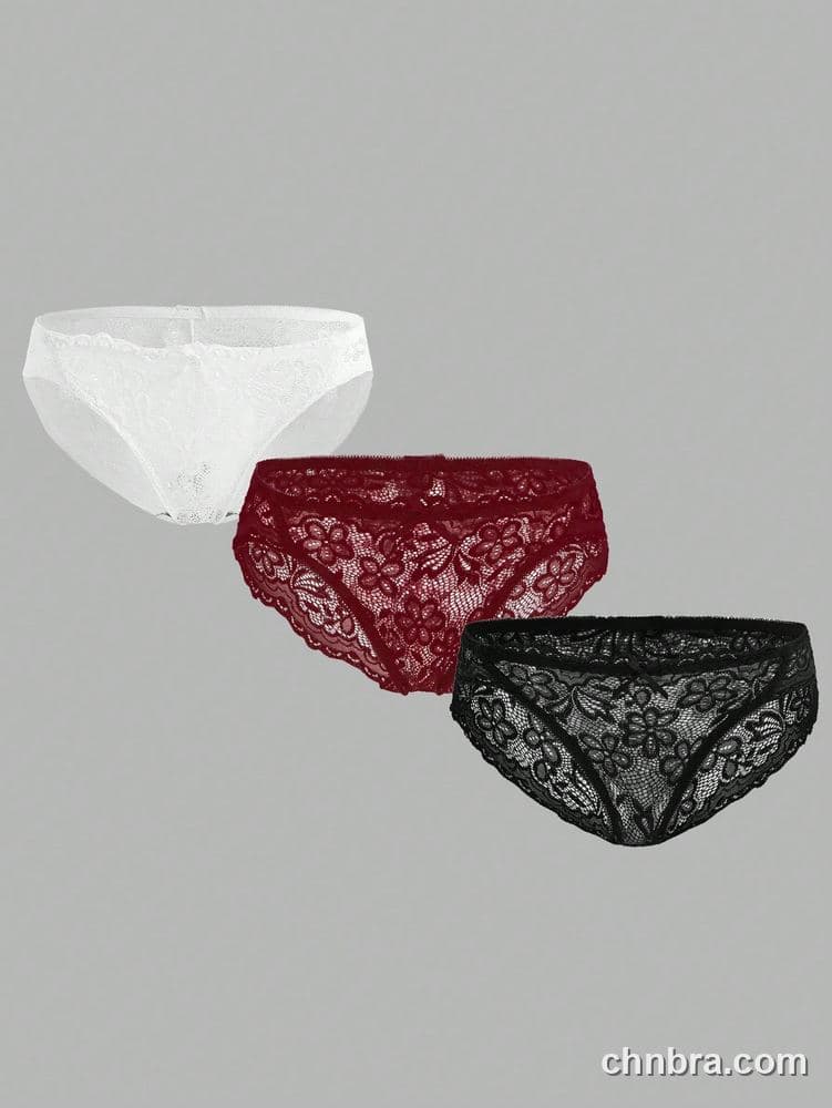 Women's Black Floral Lace Hipster Panties 3-Pack – OEM / ODM Underwear Manufacturer 14