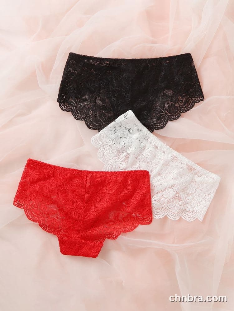 Women's Black Floral Lace Hipster Panties 3-Pack – OEM / ODM Underwear Manufacturer 17