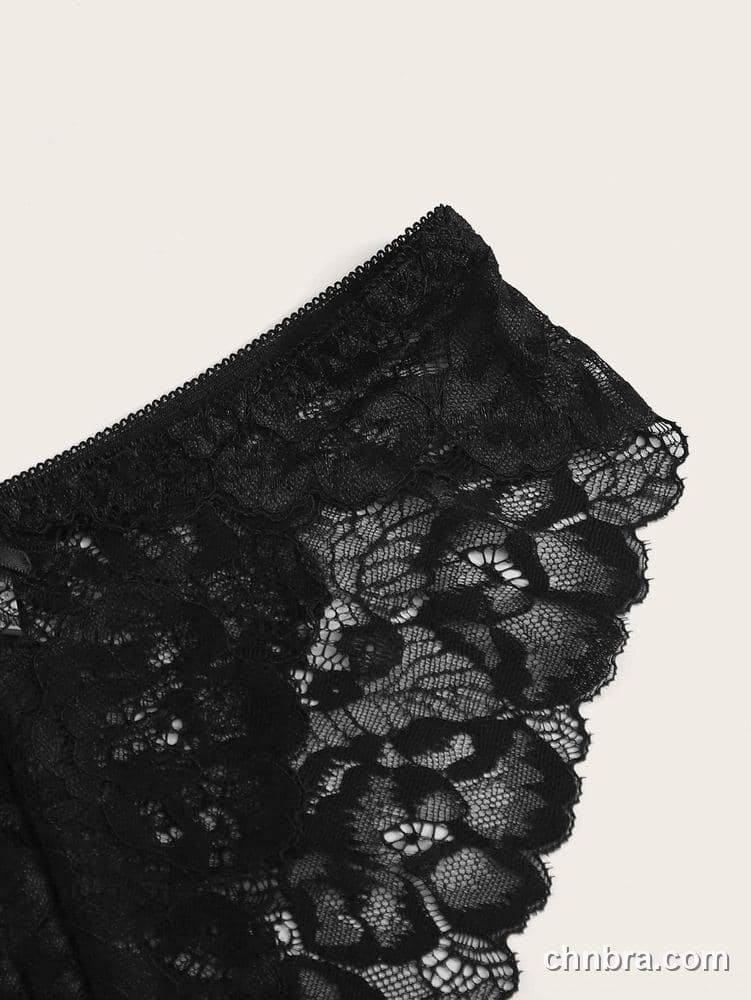Black Scallop Lace Hipster Panties 3-Pack – Factory Wholesale, Everyday Wear 4