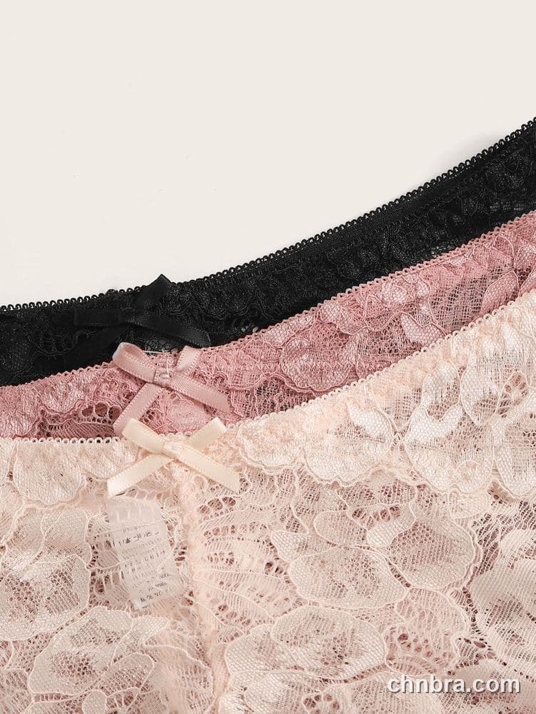 Black Scallop Lace Hipster Panties 3-Pack – Factory Wholesale, Everyday Wear 5
