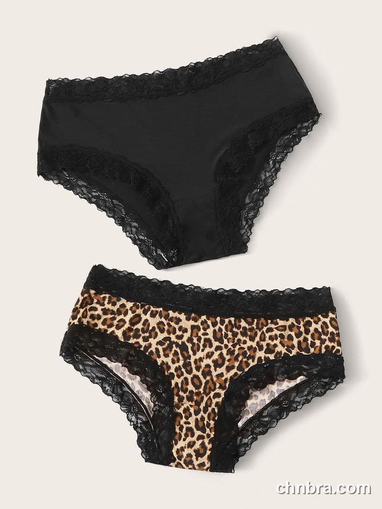Women's Black Printed Hipster Panties 2-Pack – Wholesale Panties Manufacturing Factory 10