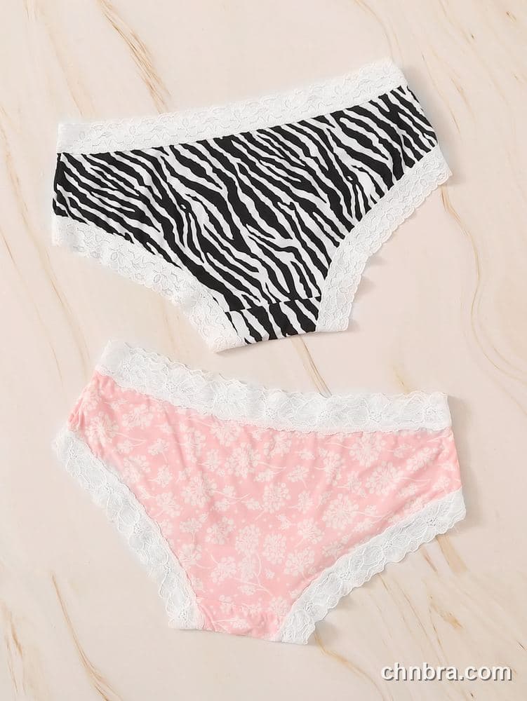 Women's Black Printed Hipster Panties 2-Pack – Wholesale Panties Manufacturing Factory 2