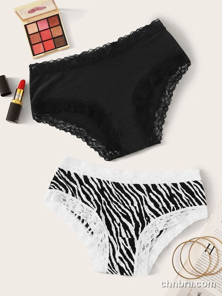 Women's Black Printed Hipster Panties 2-Pack – Wholesale Panties Manufacturing Factory 21