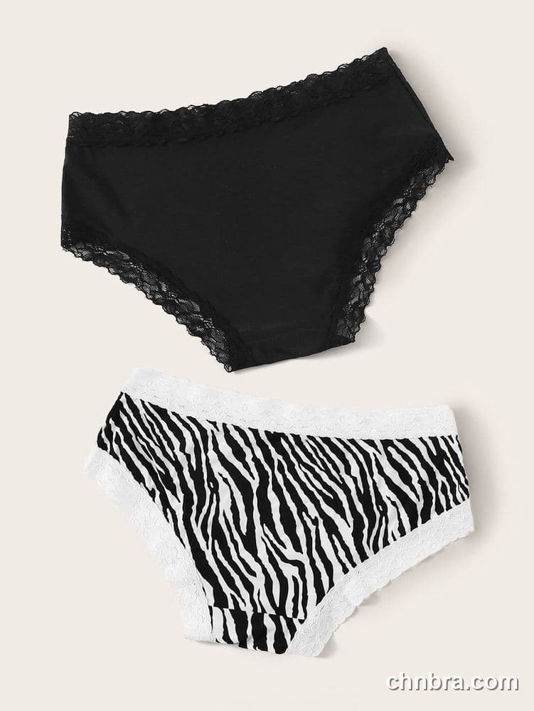 Women's Black Printed Hipster Panties 2-Pack – Wholesale Panties Manufacturing Factory 22