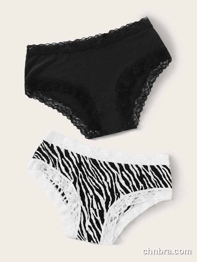 Women's Black Printed Hipster Panties 2-Pack – Wholesale Panties Manufacturing Factory 25