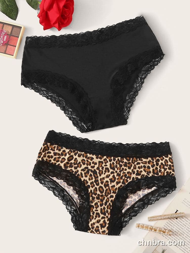 Women's Black Printed Hipster Panties 2-Pack – Wholesale Panties Manufacturing Factory 6