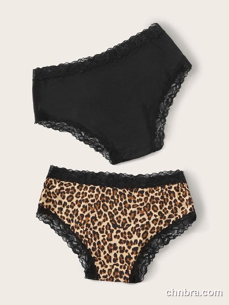 Women's Black Printed Hipster Panties 2-Pack – Wholesale Panties Manufacturing Factory 7
