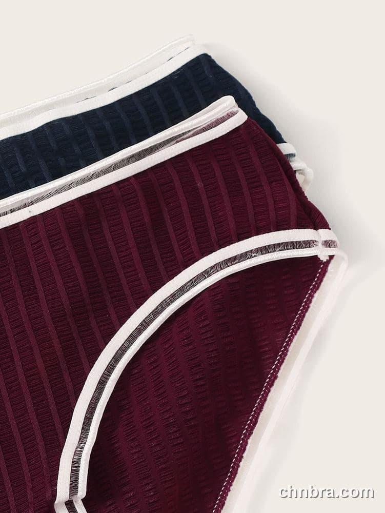 Navy Striped-Texture Hipster Panties 3-Pack – Bulk Wholesale, Lingerie Supplier 4