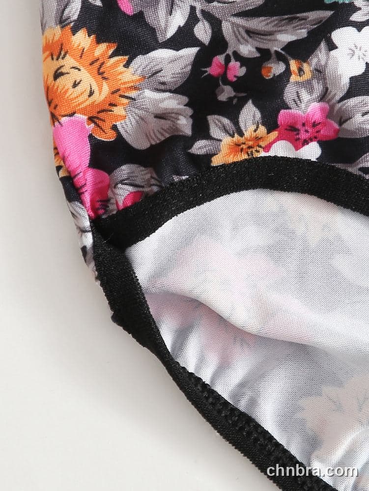 Wholesale Women's Black Floral Print Hipster Panties – Direct Factory 4