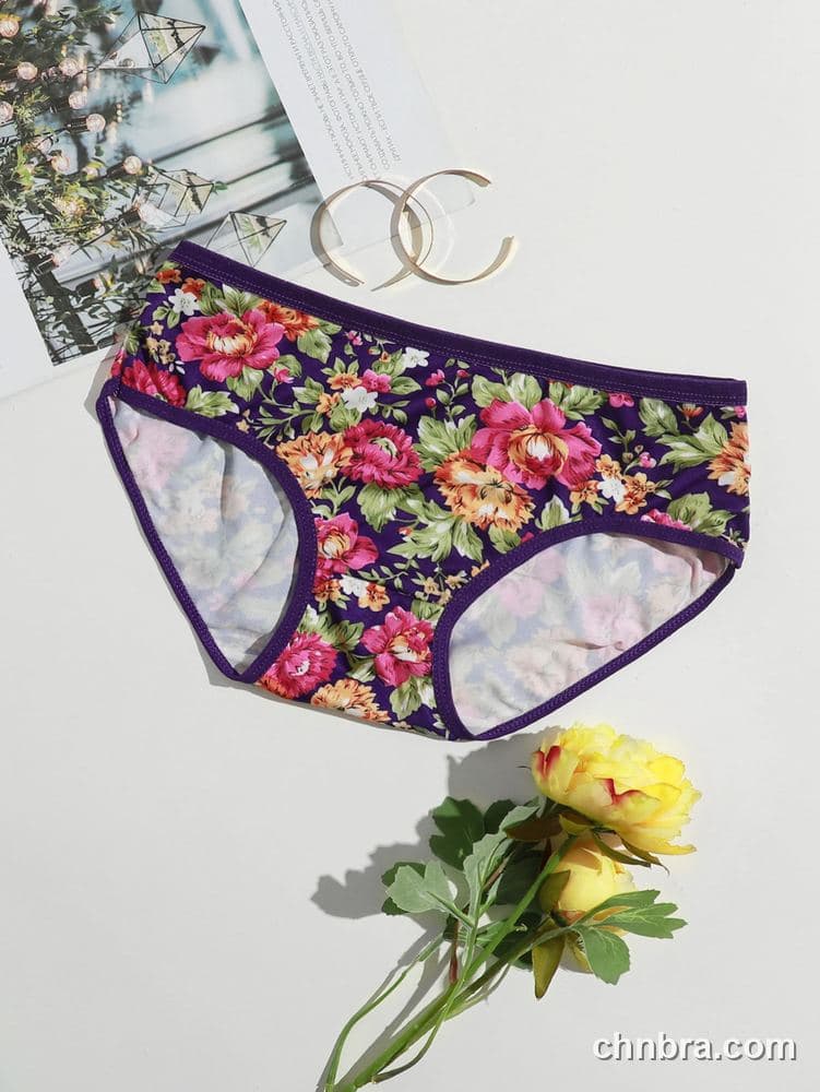 Wholesale Women's Black Floral Print Hipster Panties – Direct Factory 6