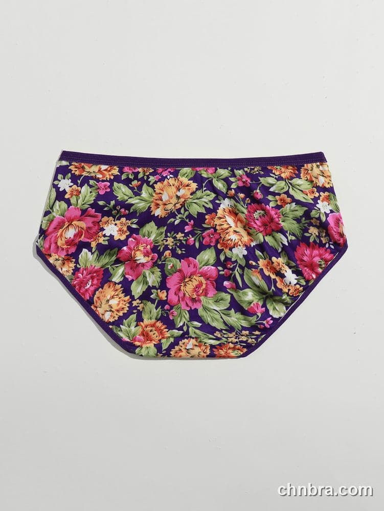 Wholesale Women's Black Floral Print Hipster Panties – Direct Factory 7
