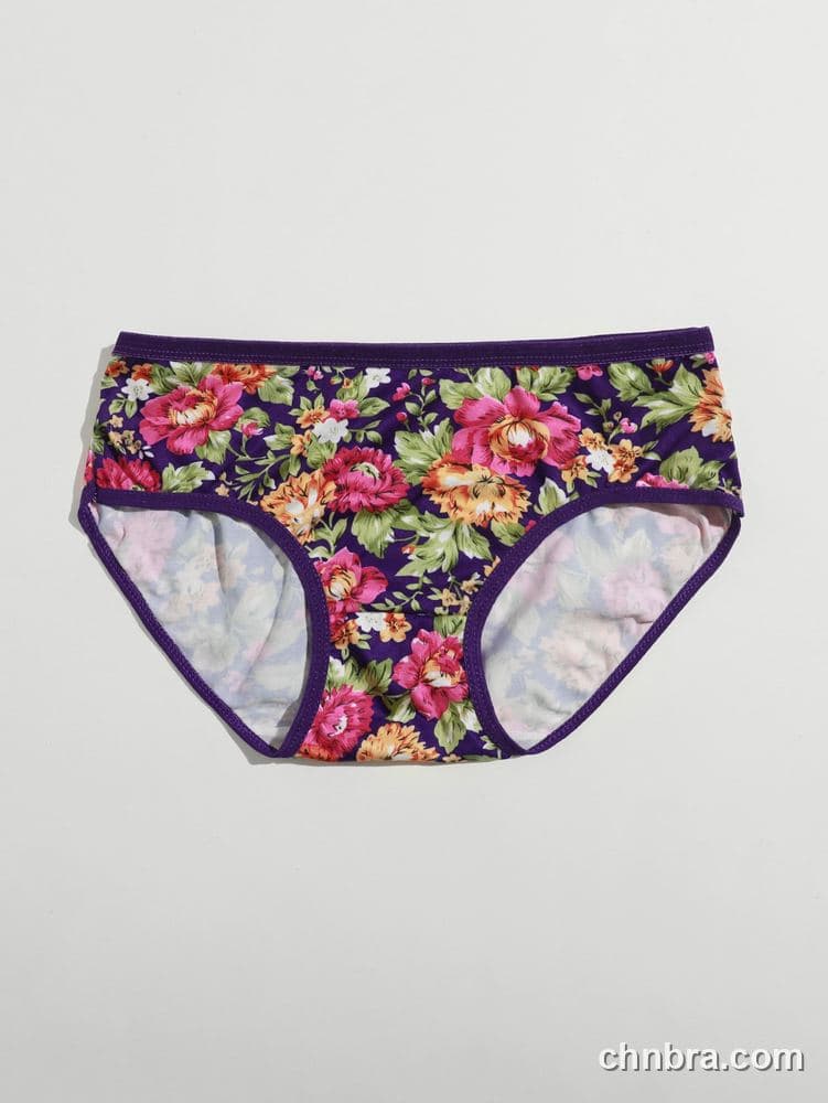 Wholesale Women's Black Floral Print Hipster Panties – Direct Factory 8