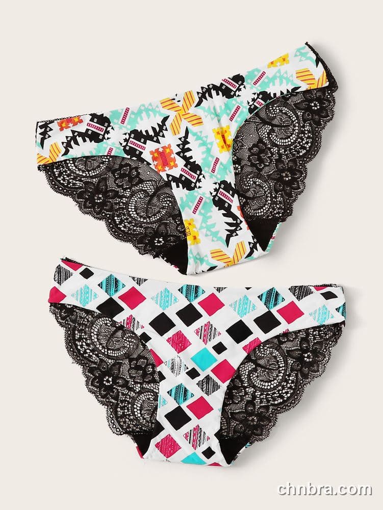 Custom White Printed Hipster Panties 2-Pack – Wholesale Direct from Factory 4