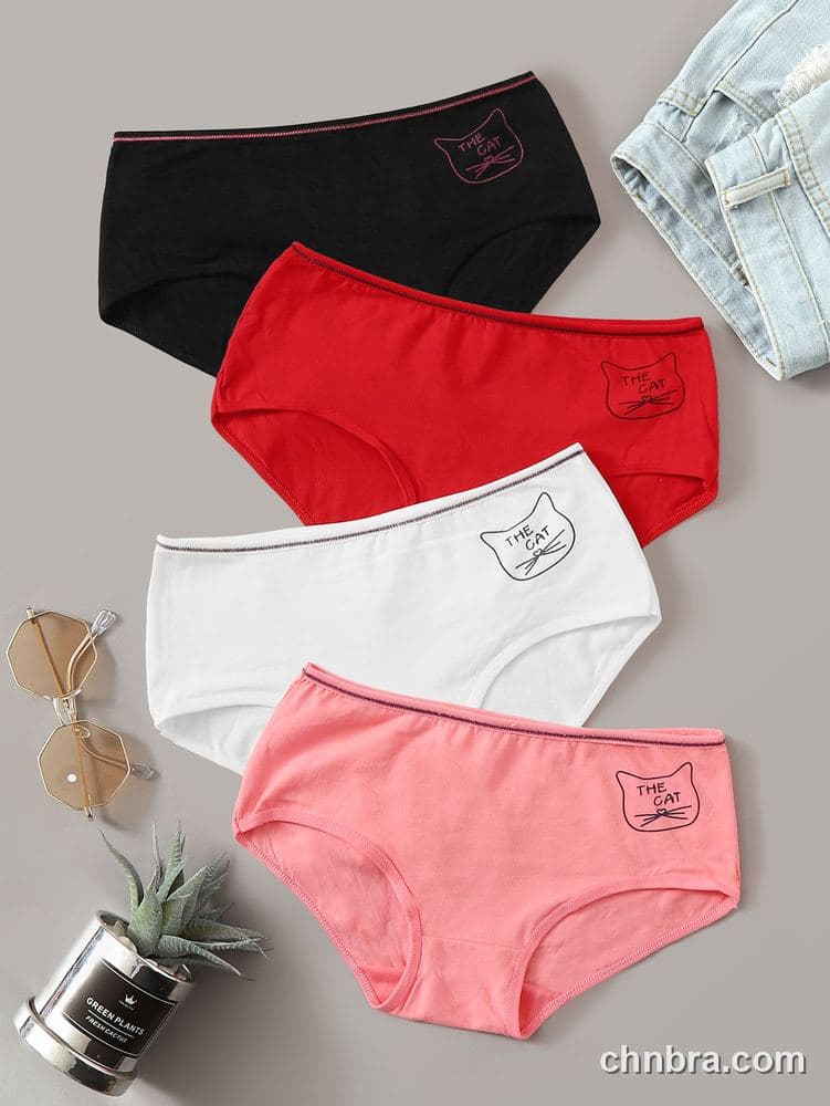 Black Cotton Hipster Panties 4-Pack – Bulk Wholesale, Lingerie Supplier